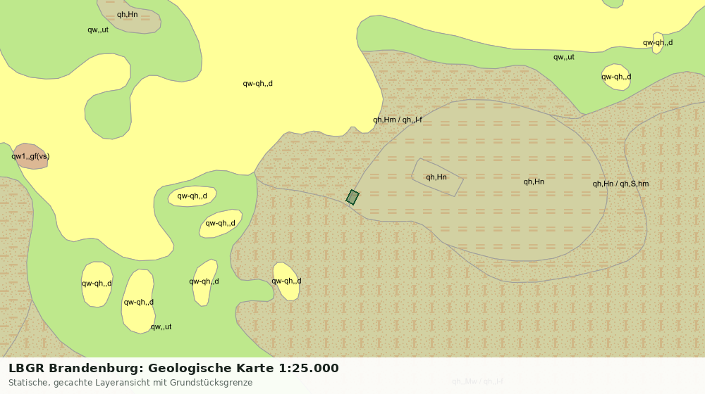 Statische Kartenansicht: LBGR Brandenburg: Geologische Karte 1:25.000