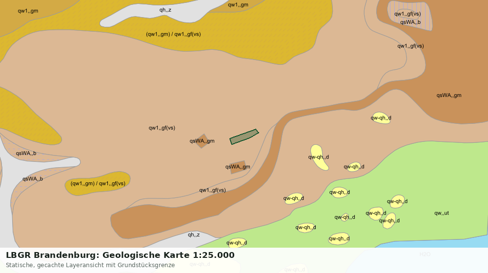 Statische Kartenansicht: LBGR Brandenburg: Geologische Karte 1:25.000