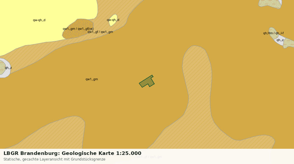 Statische Kartenansicht: LBGR Brandenburg: Geologische Karte 1:25.000