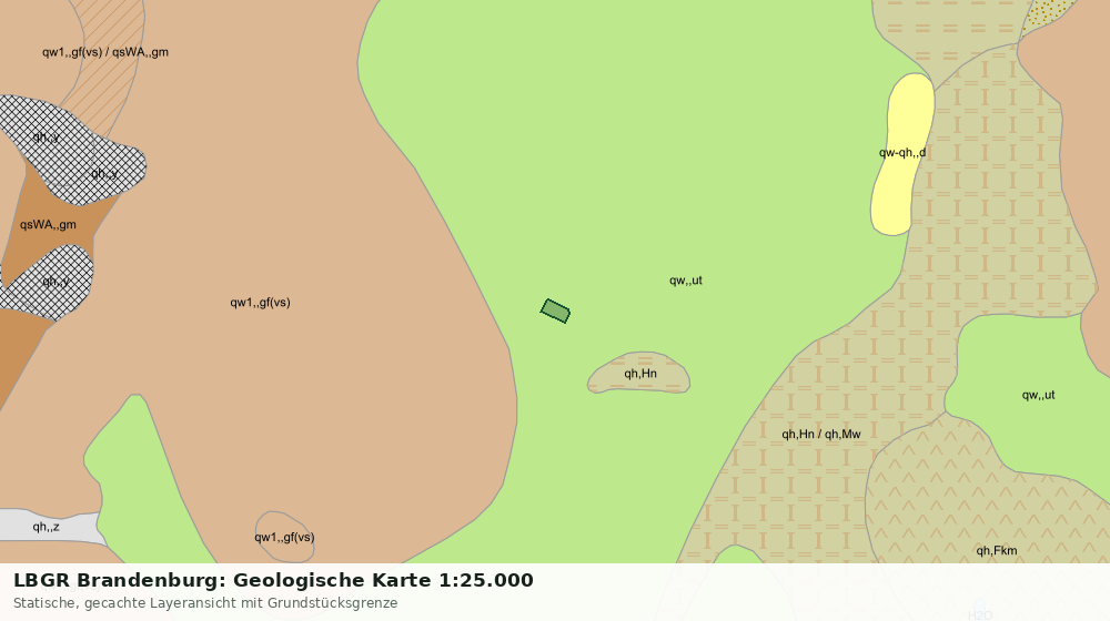 Statische Kartenansicht: LBGR Brandenburg: Geologische Karte 1:25.000