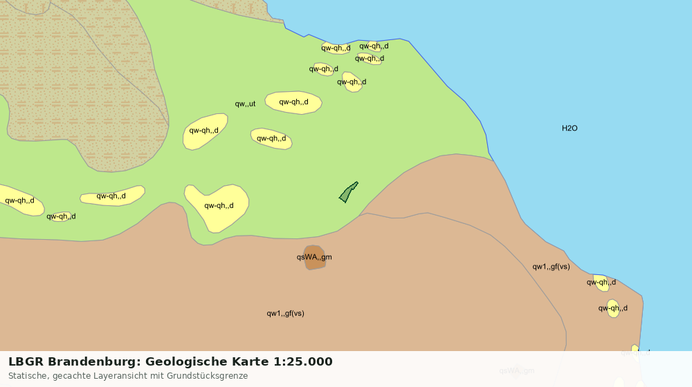 Statische Kartenansicht: LBGR Brandenburg: Geologische Karte 1:25.000