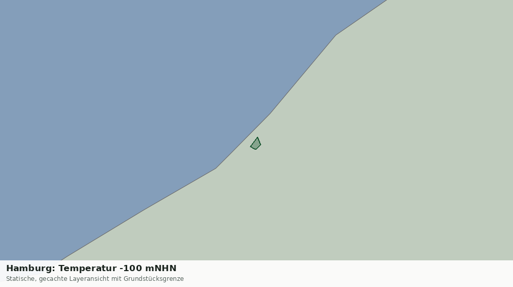 Statische Kartenansicht: Hamburg: Temperatur -100 mNHN
