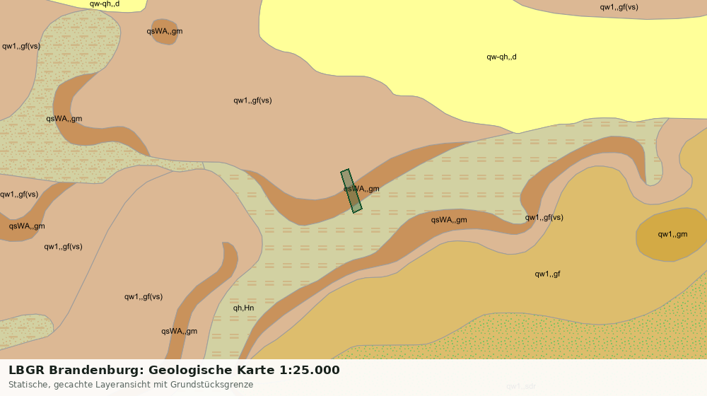 Statische Kartenansicht: LBGR Brandenburg: Geologische Karte 1:25.000