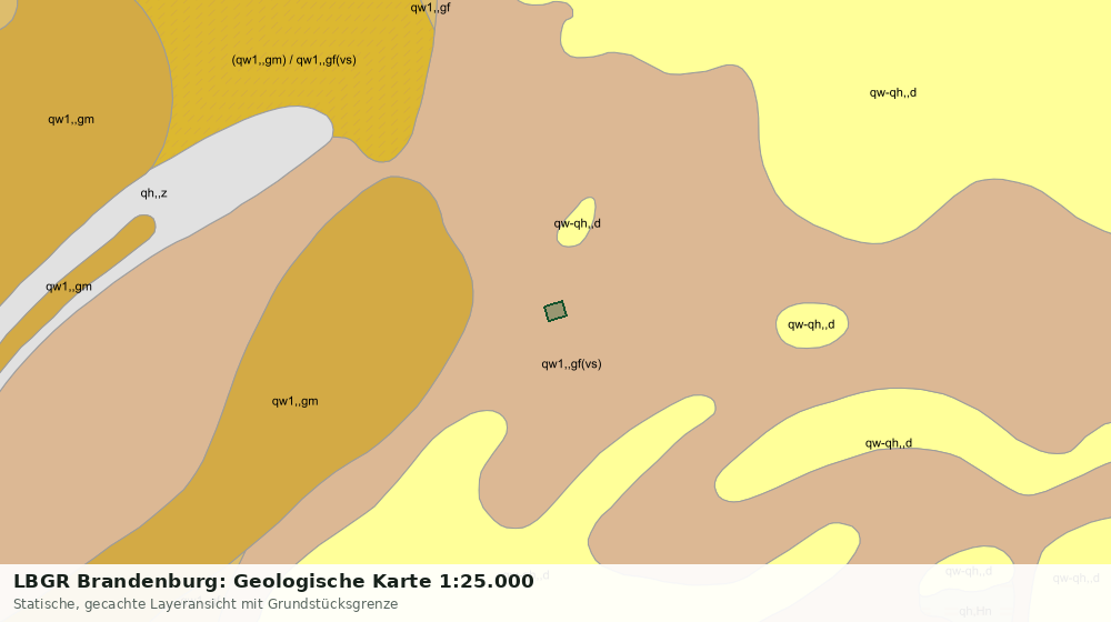 Statische Kartenansicht: LBGR Brandenburg: Geologische Karte 1:25.000