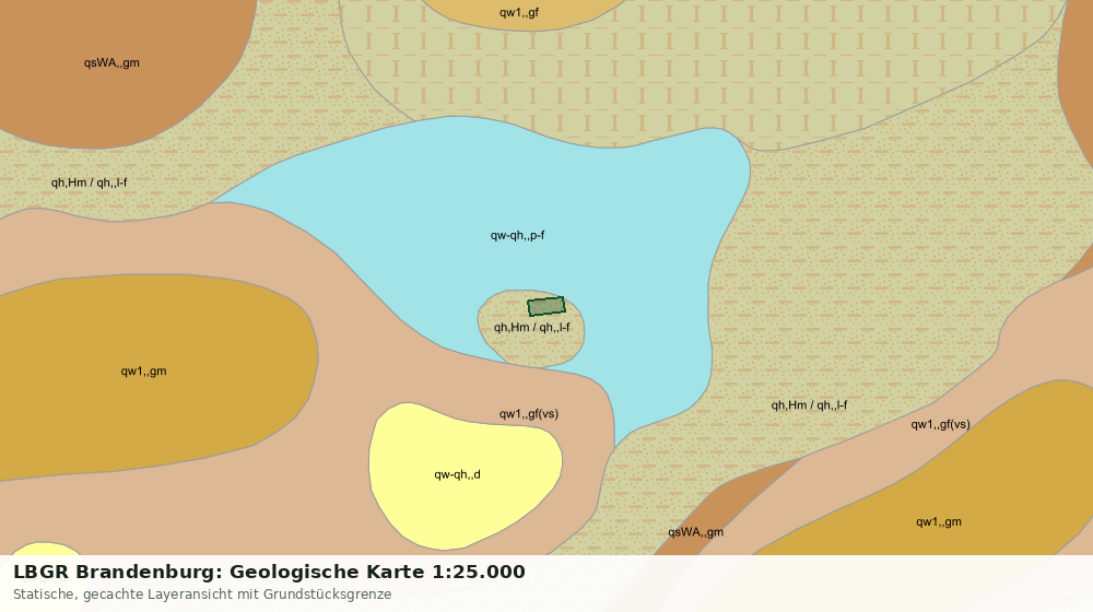 Statische Kartenansicht: LBGR Brandenburg: Geologische Karte 1:25.000