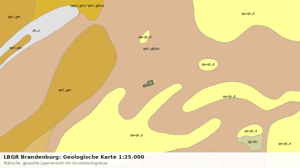 Statische Kartenansicht: LBGR Brandenburg: Geologische Karte 1:25.000
