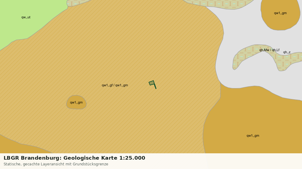 Statische Kartenansicht: LBGR Brandenburg: Geologische Karte 1:25.000