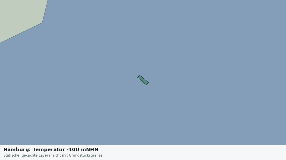 Statische Kartenansicht: Hamburg: Temperatur -100 mNHN