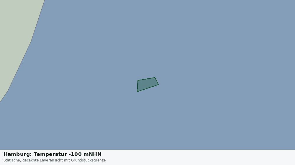 Statische Kartenansicht: Hamburg: Temperatur -100 mNHN