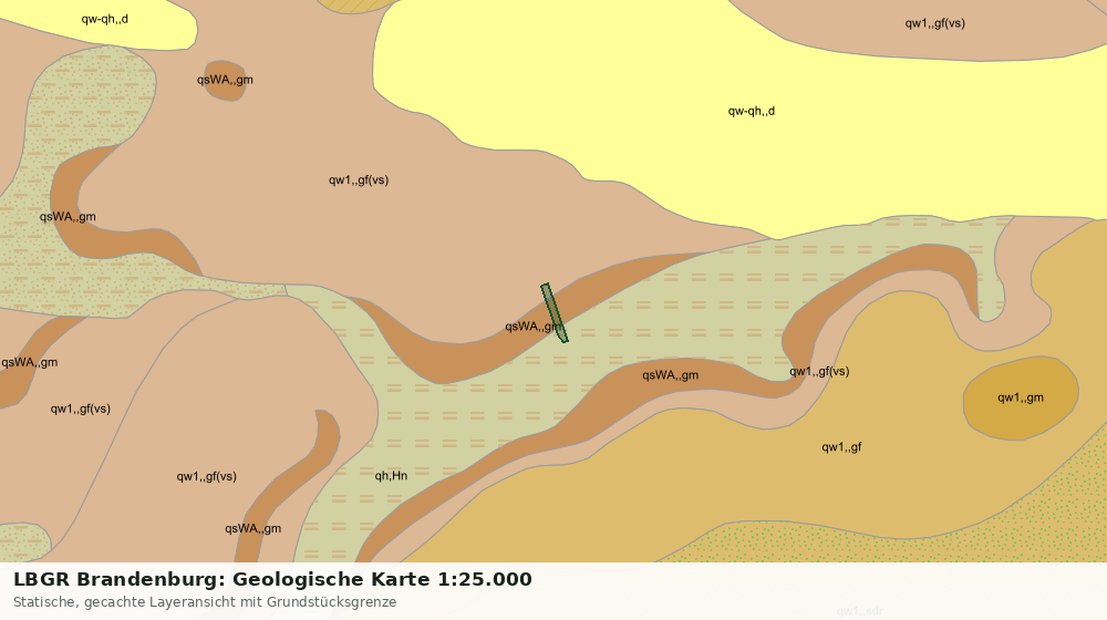 Statische Kartenansicht: LBGR Brandenburg: Geologische Karte 1:25.000