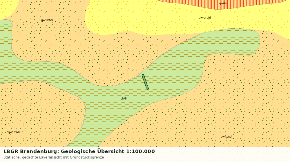 Statische Kartenansicht: LBGR Brandenburg: Geologische Übersicht 1:100.000