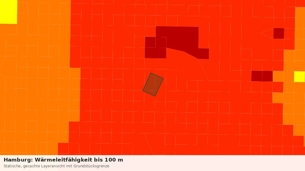 Statische Kartenansicht: Hamburg: Wärmeleitfähigkeit bis 100 m