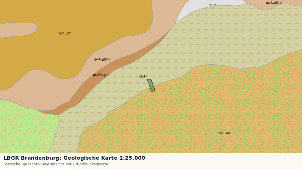 Statische Kartenansicht: LBGR Brandenburg: Geologische Karte 1:25.000