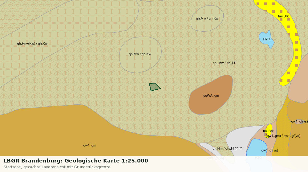 Statische Kartenansicht: LBGR Brandenburg: Geologische Karte 1:25.000