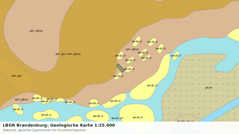 Statische Kartenansicht: LBGR Brandenburg: Geologische Karte 1:25.000