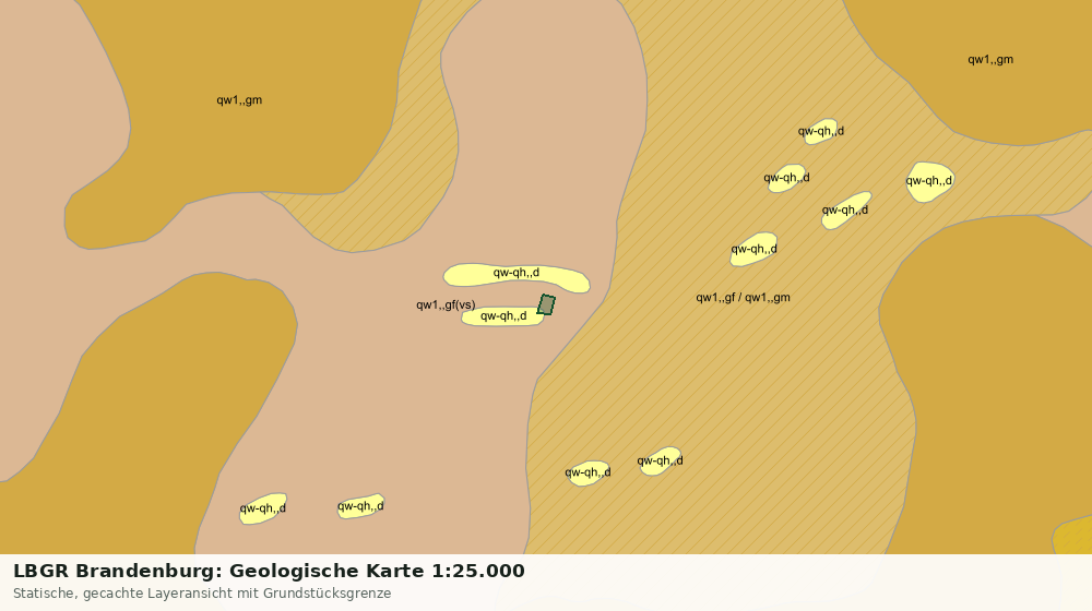 Statische Kartenansicht: LBGR Brandenburg: Geologische Karte 1:25.000