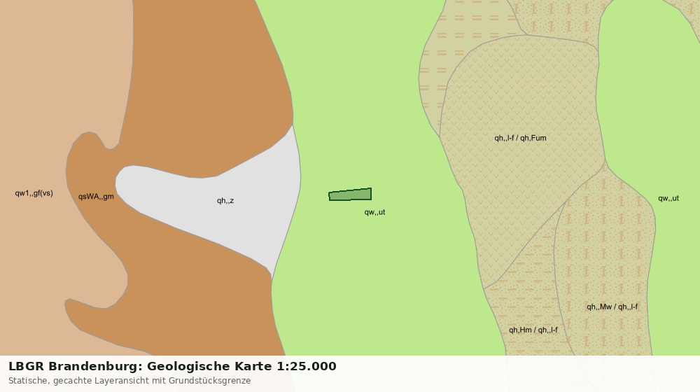 Statische Kartenansicht: LBGR Brandenburg: Geologische Karte 1:25.000
