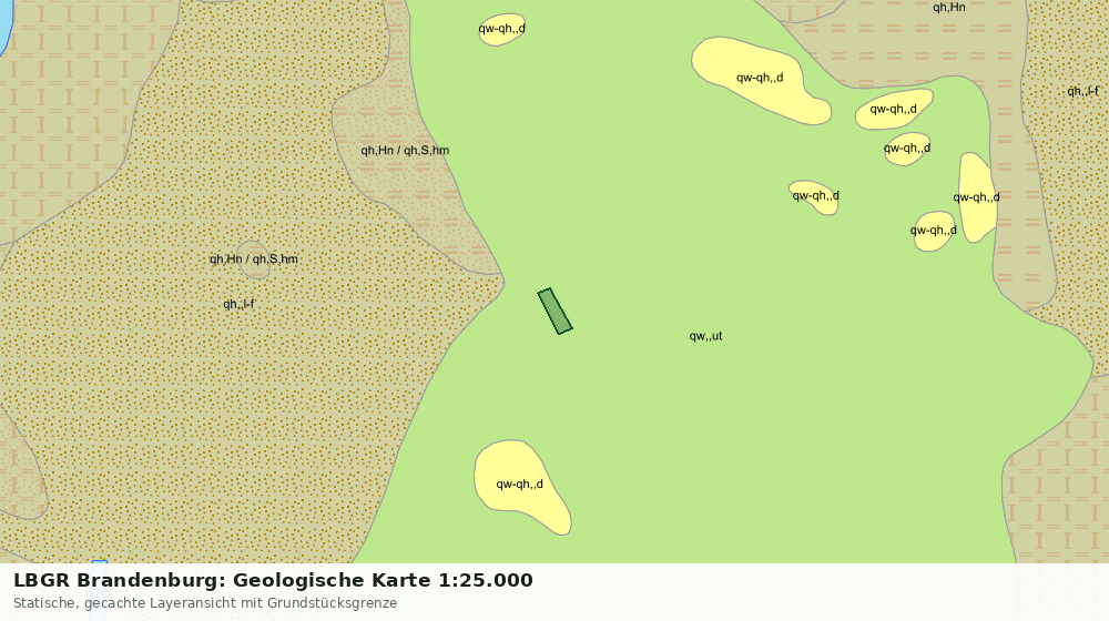 Statische Kartenansicht: LBGR Brandenburg: Geologische Karte 1:25.000
