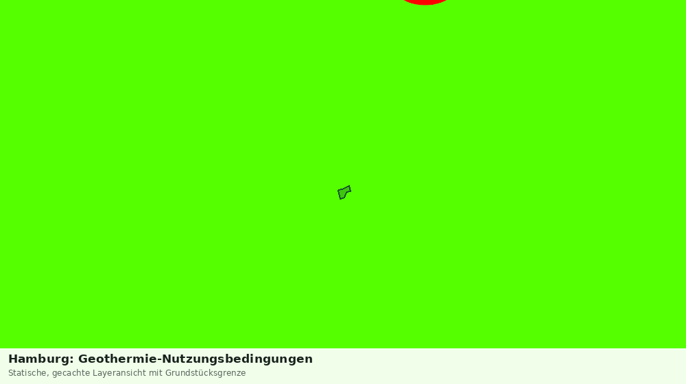 Statische Kartenansicht: Hamburg: Geothermie-Nutzungsbedingungen
