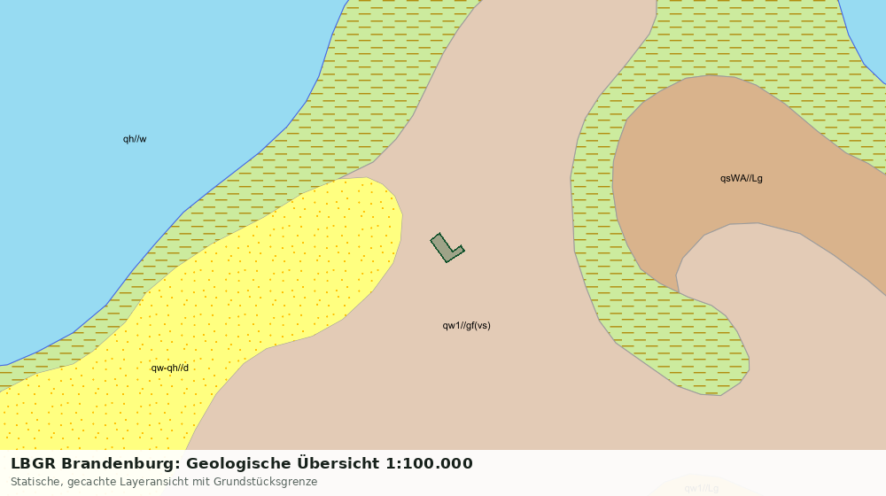 Statische Kartenansicht: LBGR Brandenburg: Geologische Übersicht 1:100.000