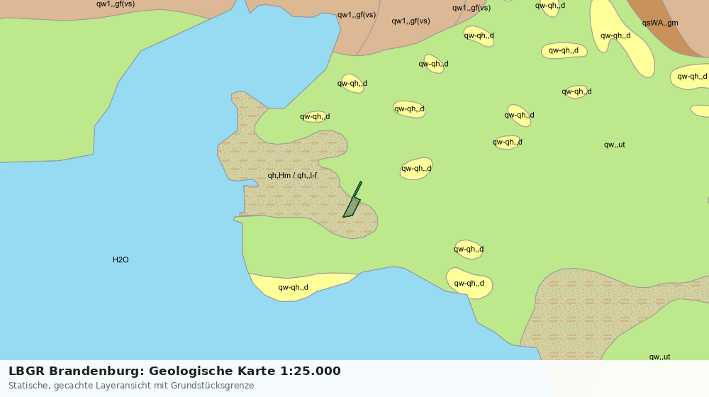 Statische Kartenansicht: LBGR Brandenburg: Geologische Karte 1:25.000