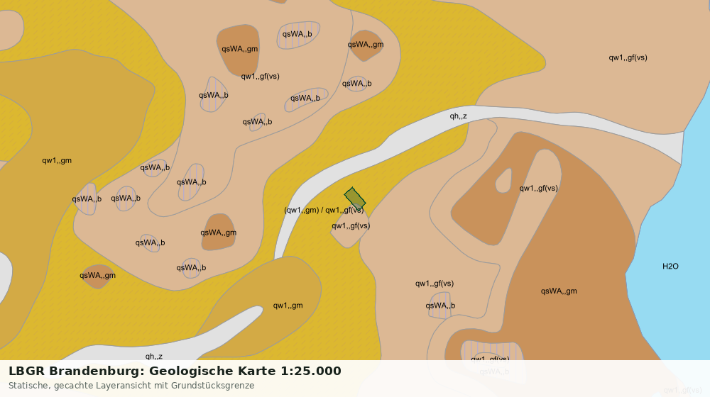 Statische Kartenansicht: LBGR Brandenburg: Geologische Karte 1:25.000