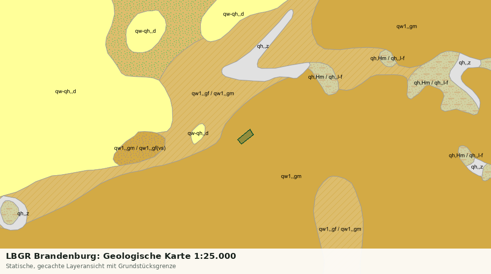 Statische Kartenansicht: LBGR Brandenburg: Geologische Karte 1:25.000