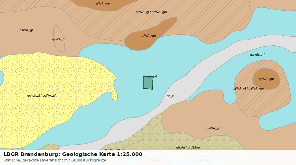 Statische Kartenansicht: LBGR Brandenburg: Geologische Karte 1:25.000