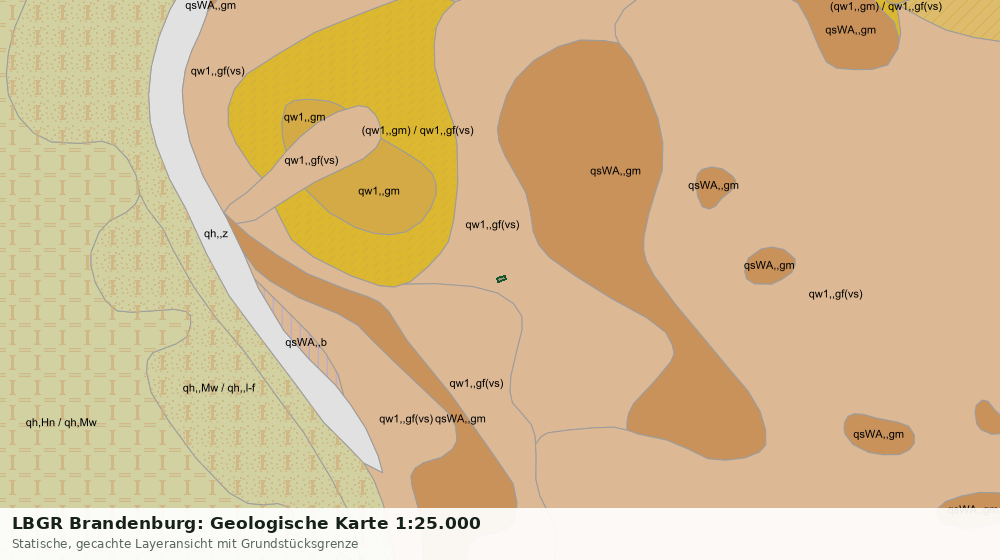 Statische Kartenansicht: LBGR Brandenburg: Geologische Karte 1:25.000