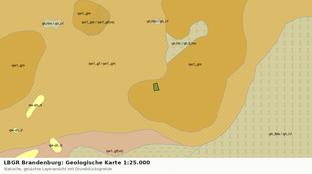 Statische Kartenansicht: LBGR Brandenburg: Geologische Karte 1:25.000