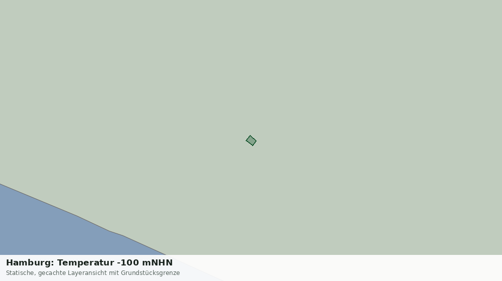 Statische Kartenansicht: Hamburg: Temperatur -100 mNHN