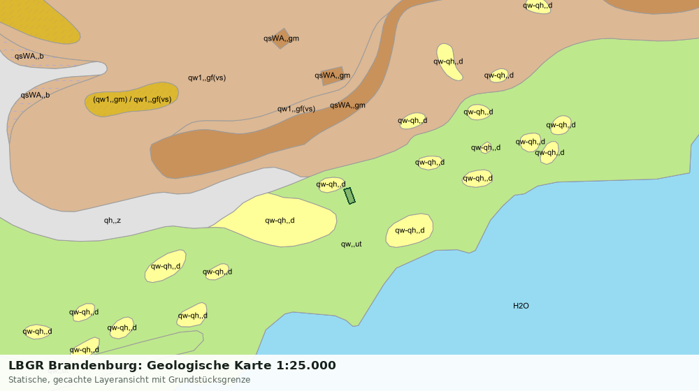 Statische Kartenansicht: LBGR Brandenburg: Geologische Karte 1:25.000