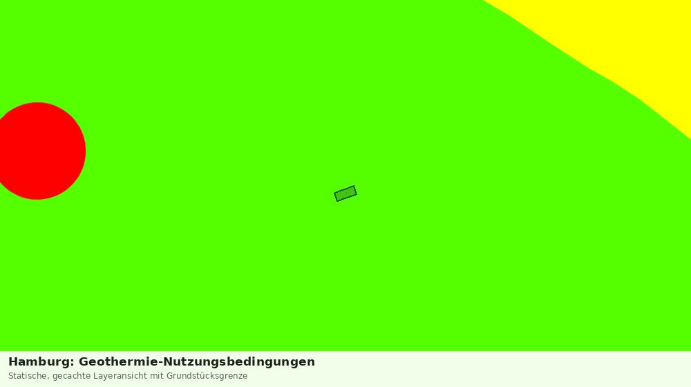 Statische Kartenansicht: Hamburg: Geothermie-Nutzungsbedingungen