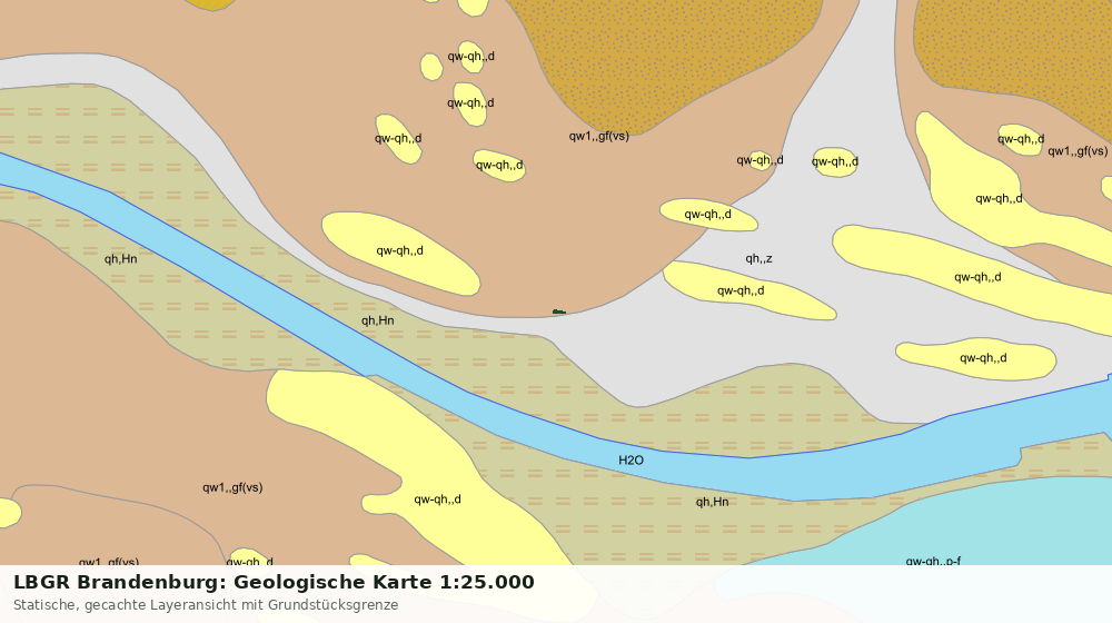 Statische Kartenansicht: LBGR Brandenburg: Geologische Karte 1:25.000