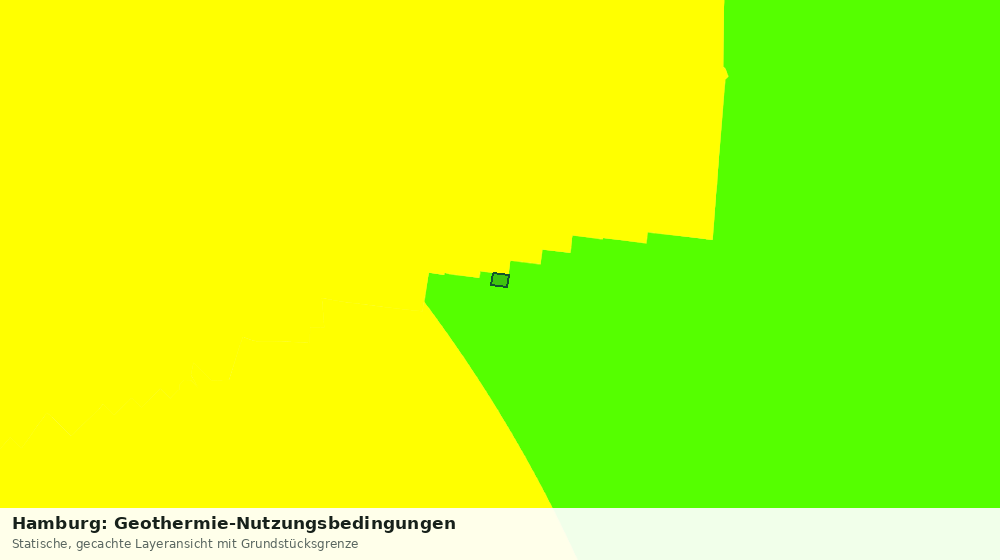 Statische Kartenansicht: Hamburg: Geothermie-Nutzungsbedingungen
