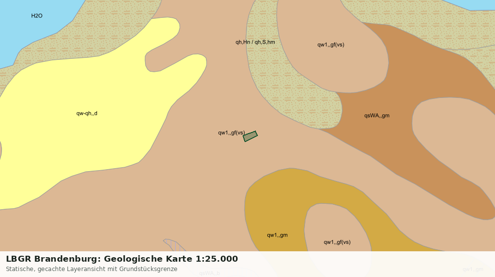Statische Kartenansicht: LBGR Brandenburg: Geologische Karte 1:25.000