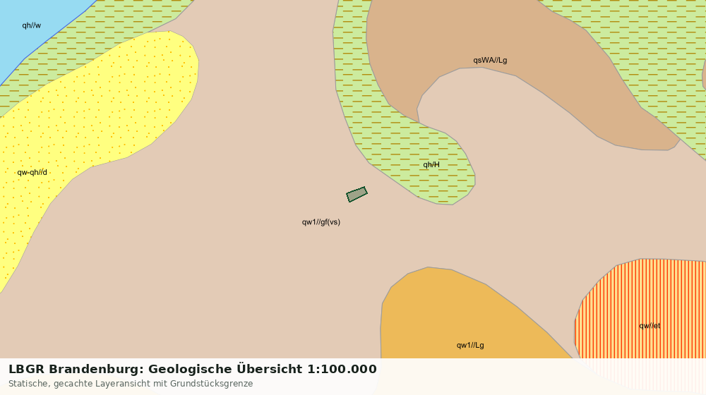 Statische Kartenansicht: LBGR Brandenburg: Geologische Übersicht 1:100.000