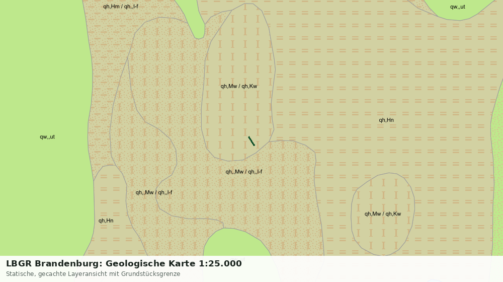 Statische Kartenansicht: LBGR Brandenburg: Geologische Karte 1:25.000