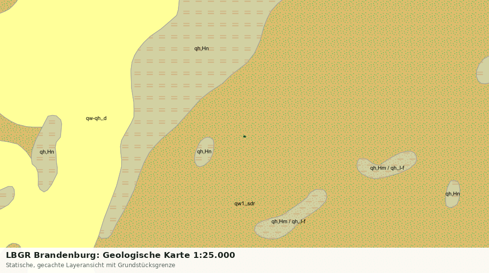 Statische Kartenansicht: LBGR Brandenburg: Geologische Karte 1:25.000
