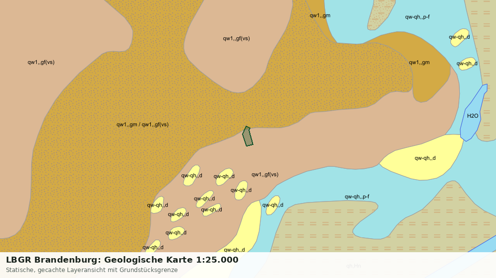 Statische Kartenansicht: LBGR Brandenburg: Geologische Karte 1:25.000