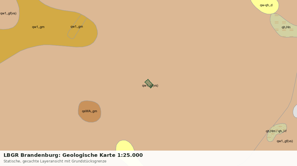 Statische Kartenansicht: LBGR Brandenburg: Geologische Karte 1:25.000