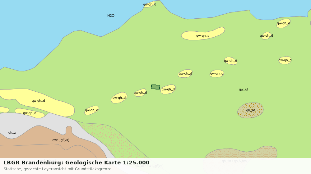 Statische Kartenansicht: LBGR Brandenburg: Geologische Karte 1:25.000
