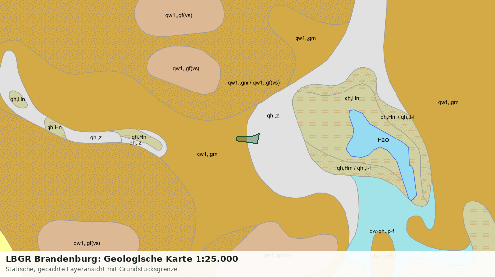 Statische Kartenansicht: LBGR Brandenburg: Geologische Karte 1:25.000