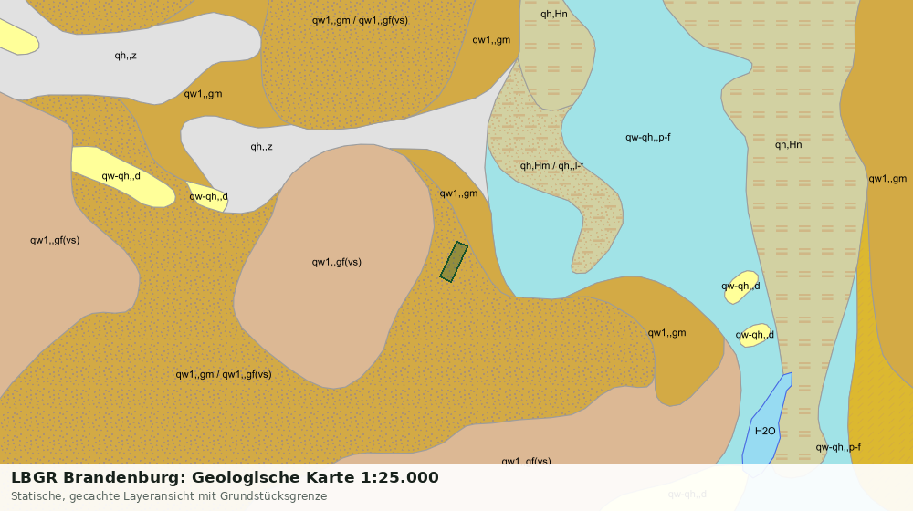 Statische Kartenansicht: LBGR Brandenburg: Geologische Karte 1:25.000