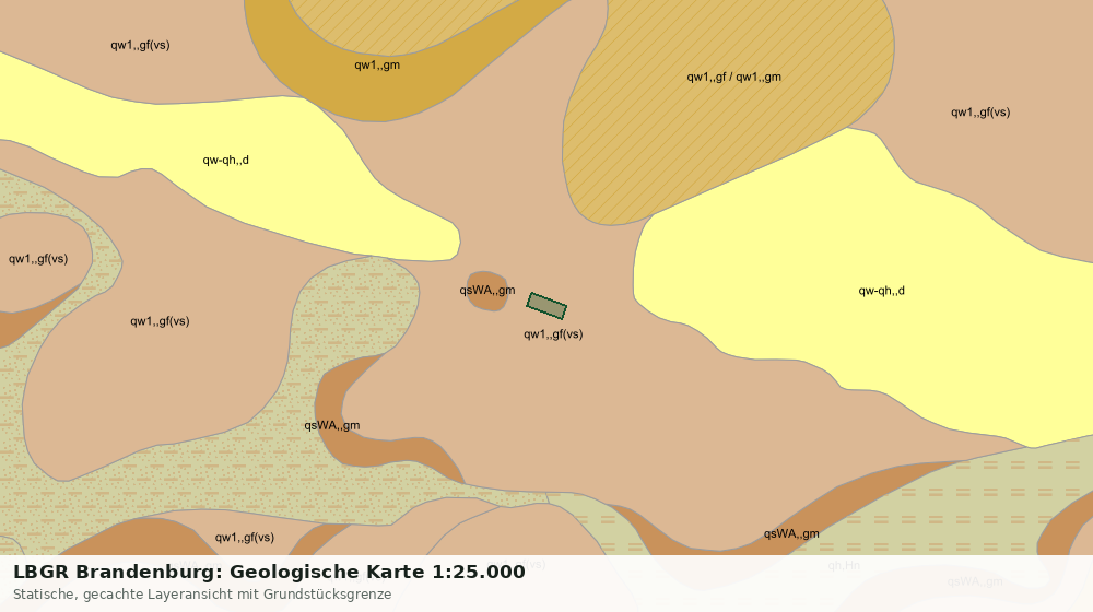 Statische Kartenansicht: LBGR Brandenburg: Geologische Karte 1:25.000
