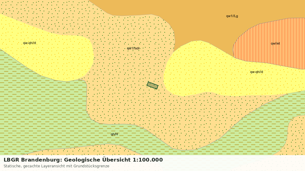 Statische Kartenansicht: LBGR Brandenburg: Geologische Übersicht 1:100.000