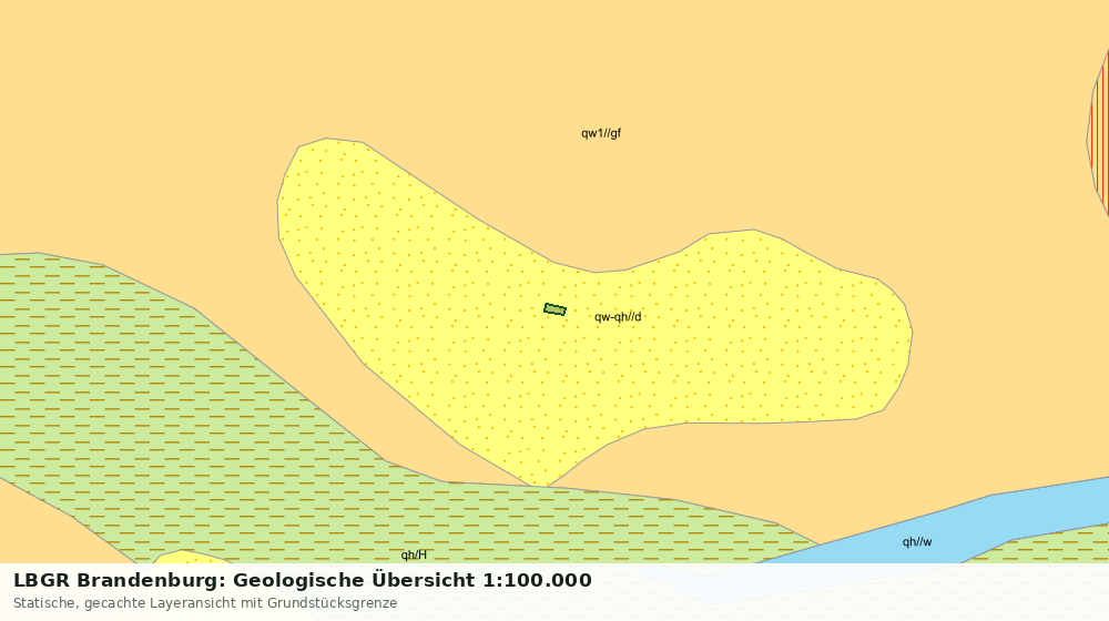 Statische Kartenansicht: LBGR Brandenburg: Geologische Übersicht 1:100.000