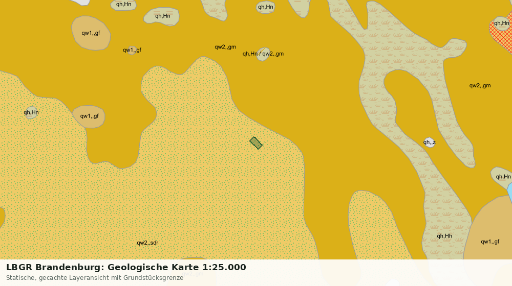 Statische Kartenansicht: LBGR Brandenburg: Geologische Karte 1:25.000
