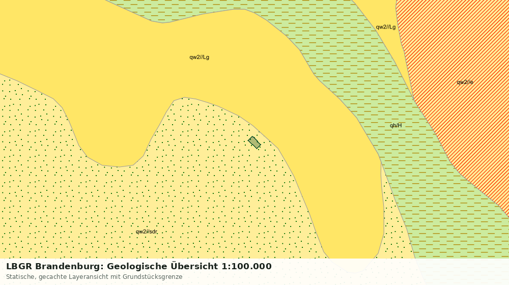 Statische Kartenansicht: LBGR Brandenburg: Geologische Übersicht 1:100.000