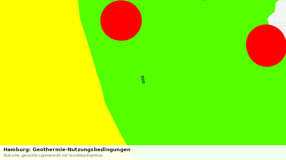 Statische Kartenansicht: Hamburg: Geothermie-Nutzungsbedingungen